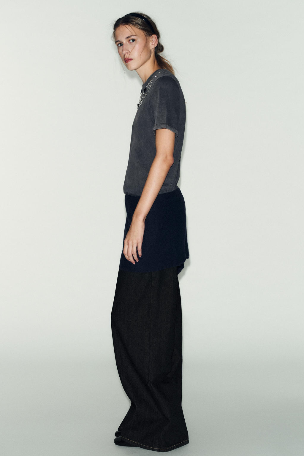 WASHED JEWEL T-SHIRT - Zara фото 3