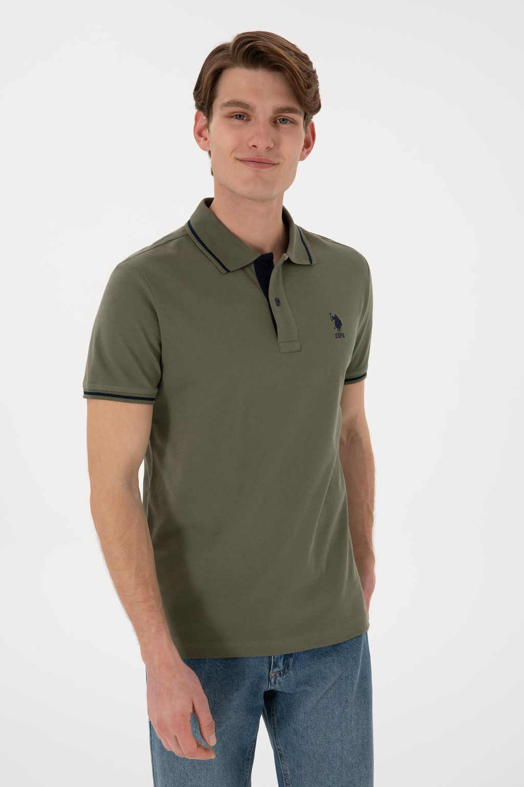 Erkek Koyu Haki Basic Ti__rt Sepette S_rpriz _ndirim - U.s. polo assn фото 4