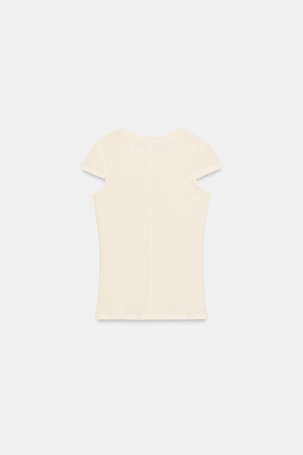 CAMISETA MINIMAL MANGA CORTA / Vainilla - Zara фото 8