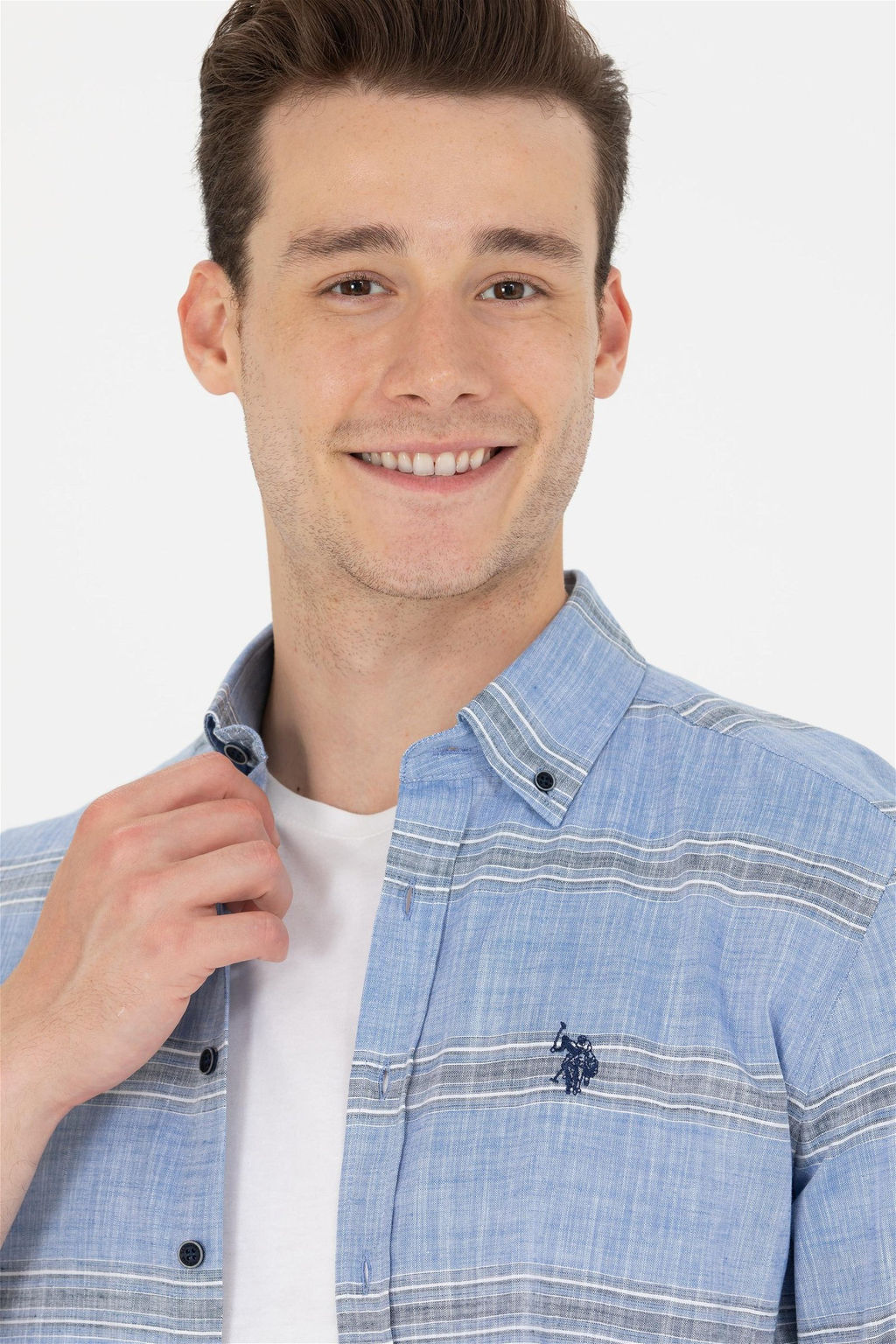 U. S. Polo Assn Мужская рубашка Saks с длинным рукавом - U.s. polo assn фото 9