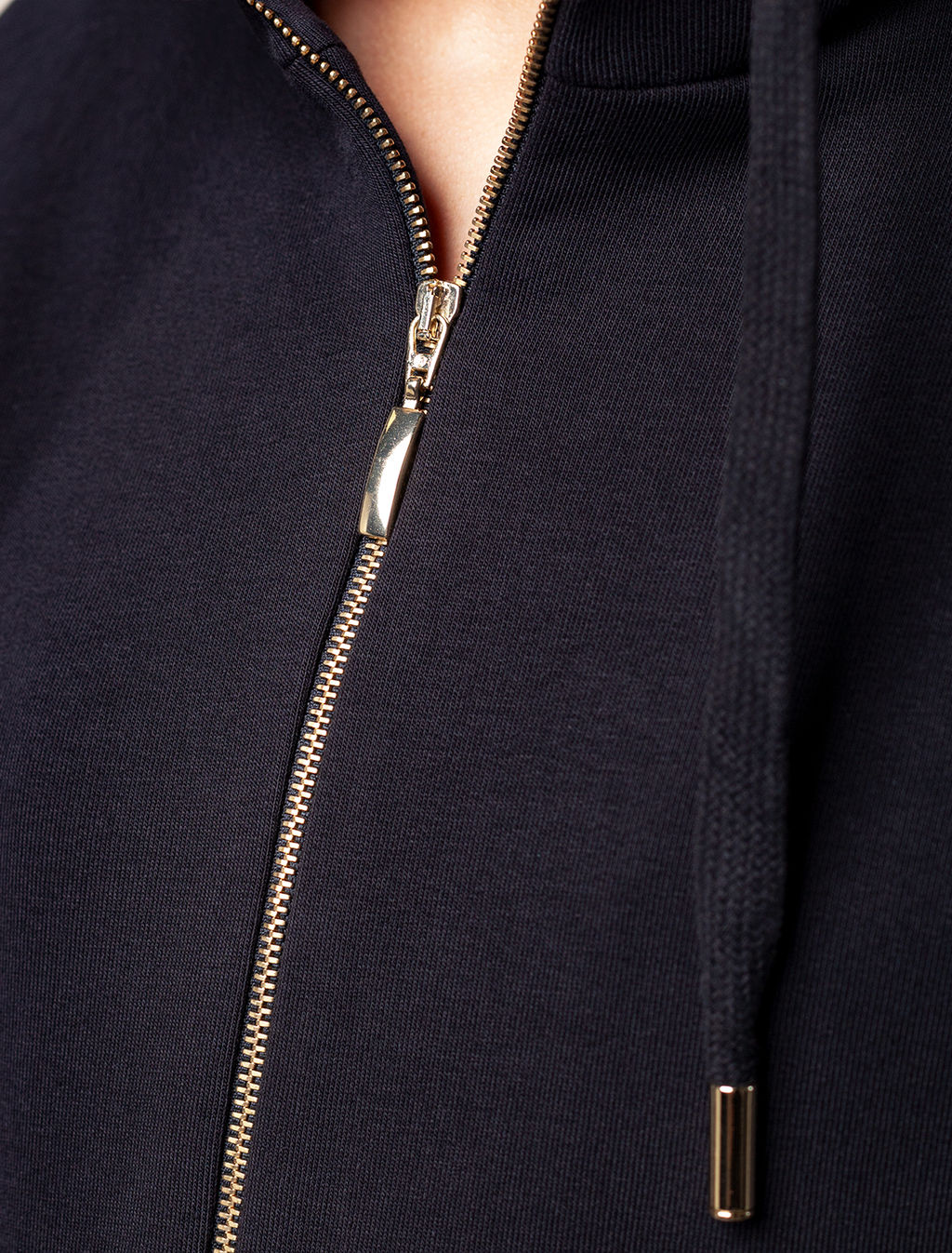 VILATTE / Худи на молнии из петельчатого футера-трехнитки фото 2