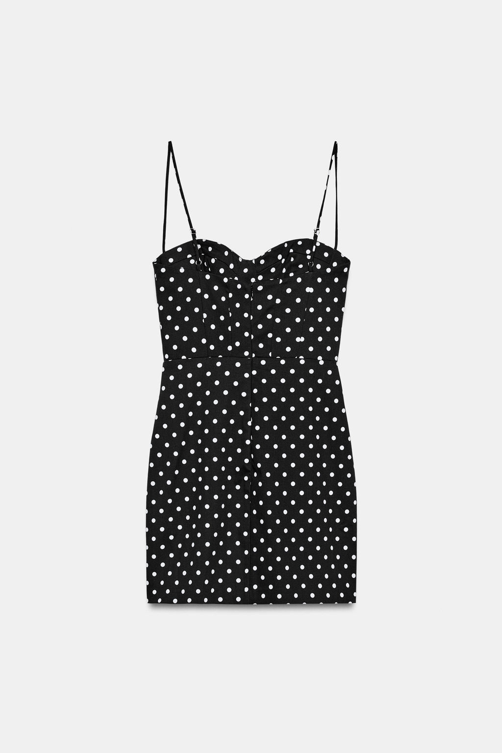VESTIDO MINI TIRANTES LUNARES / Negro / Blanco - Zara фото 5