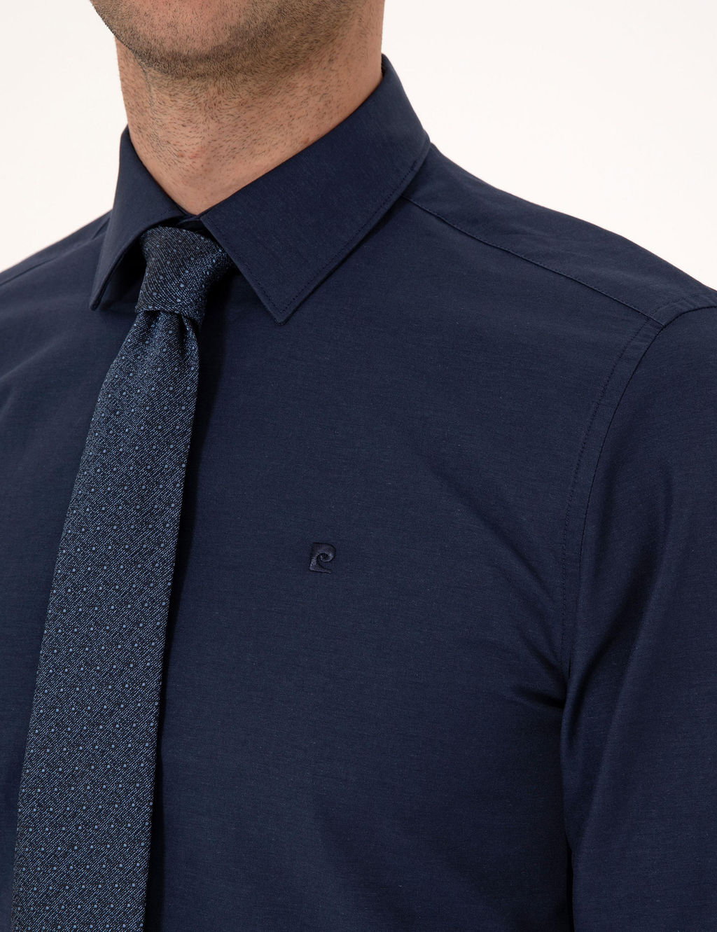 Lacivert Slim Fit Uzun Kollu Basic G_mlek - Pierre cardin фото 7