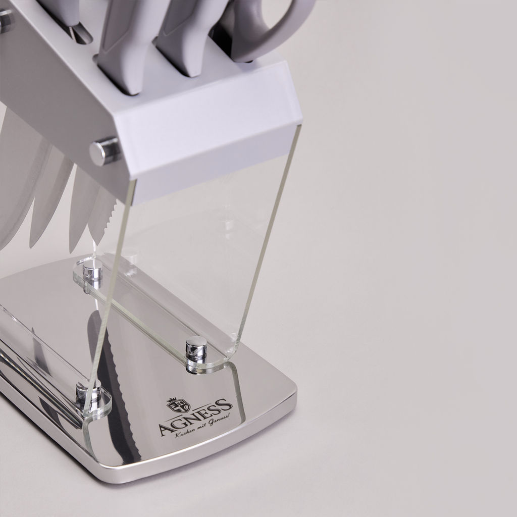 НАБОР НОЖЕЙ AGNESS НА ПЛАСТИКОВОЙ ПОДСТАВКЕ, 7 ПРЕДМЕТОВ  фото 6