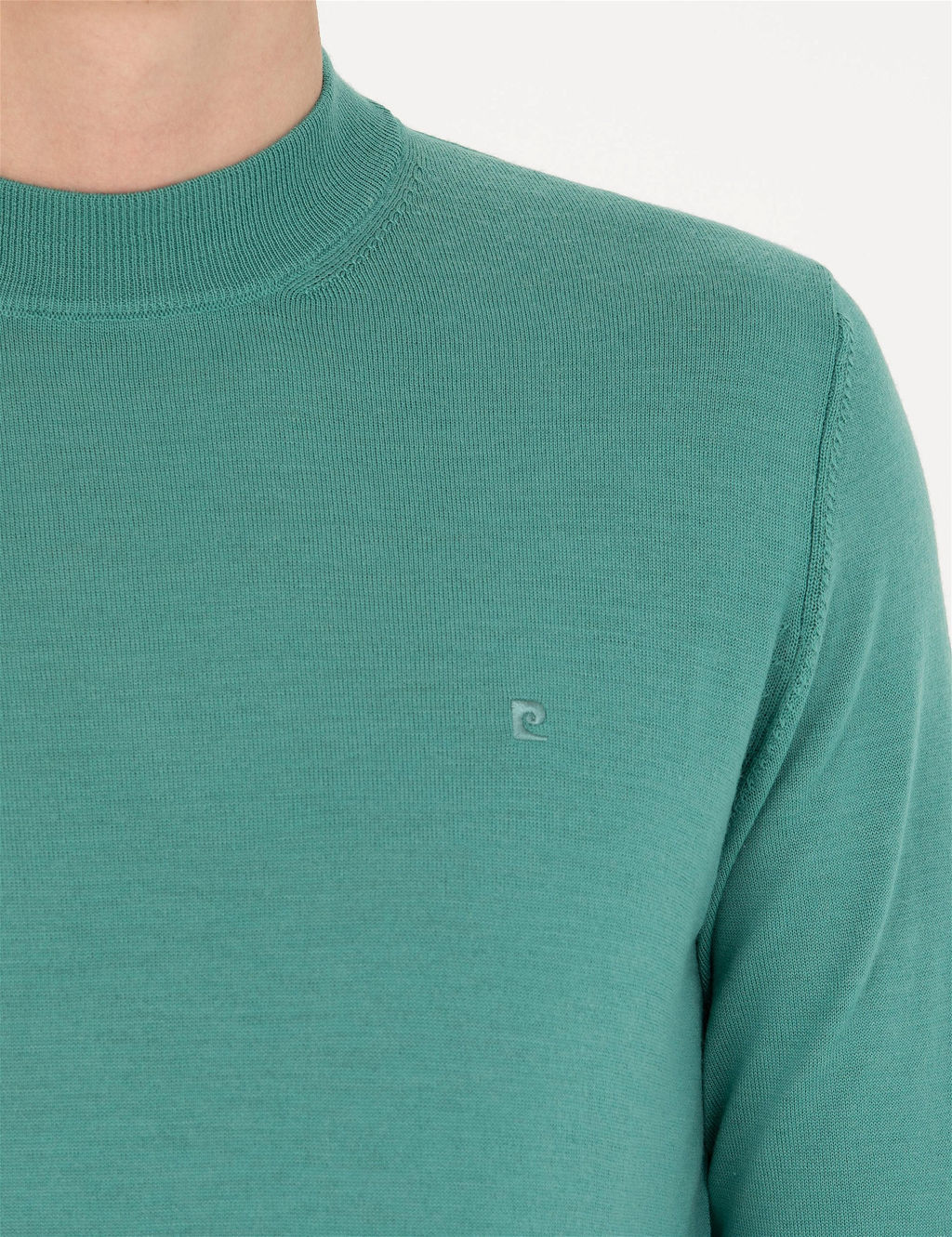 Mint Regular Fit Bato Yaka Y_n Kar___ml_ Basic Triko Kazak