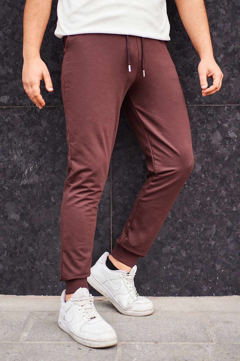 Kahverengi Basic Regular/Normal Kesim Lastik Paca Jogger Esofman Alt? TMNSS20EA0053
