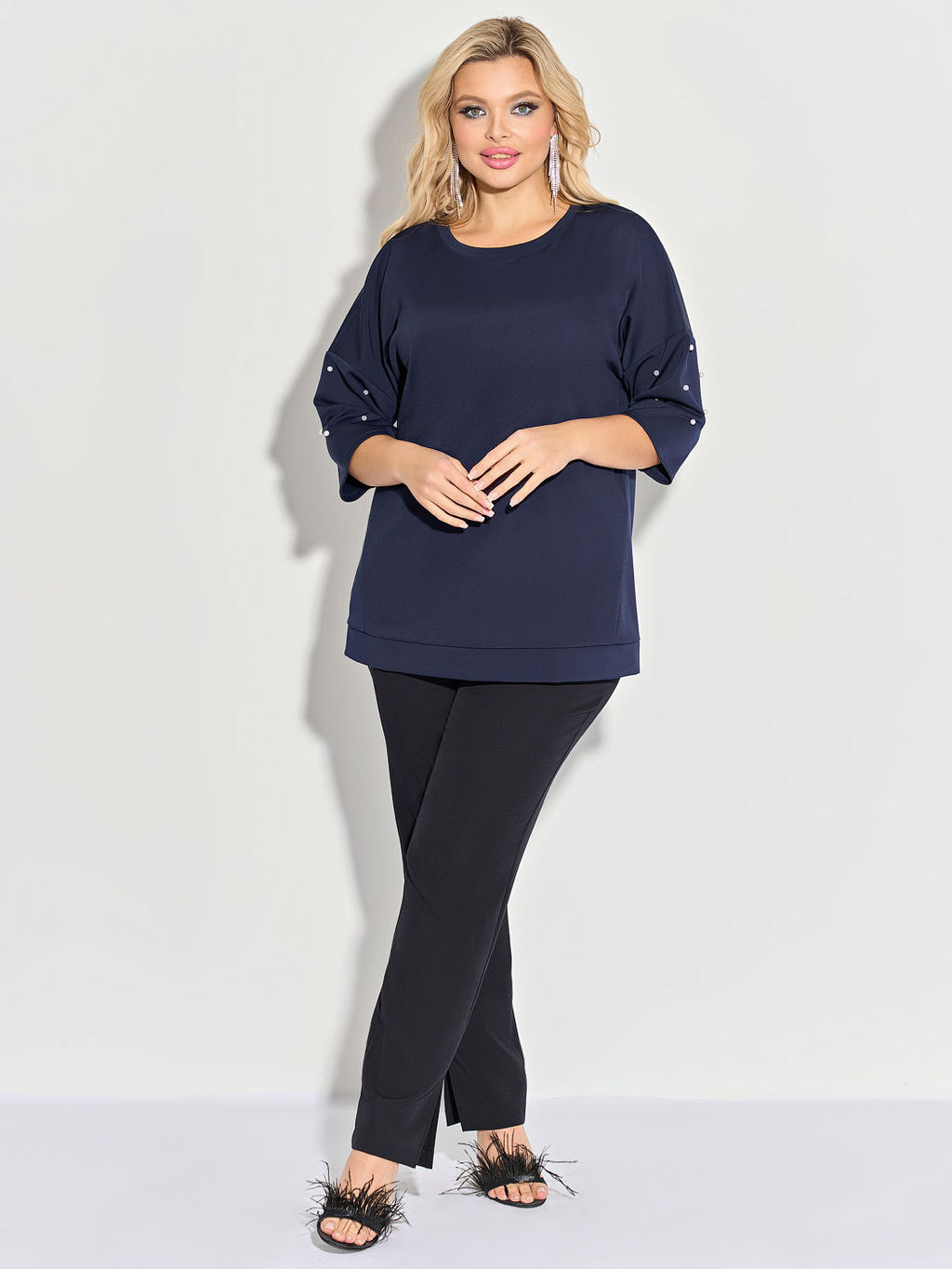 Джемпер 0027-40 чернильный - Dora фото 10