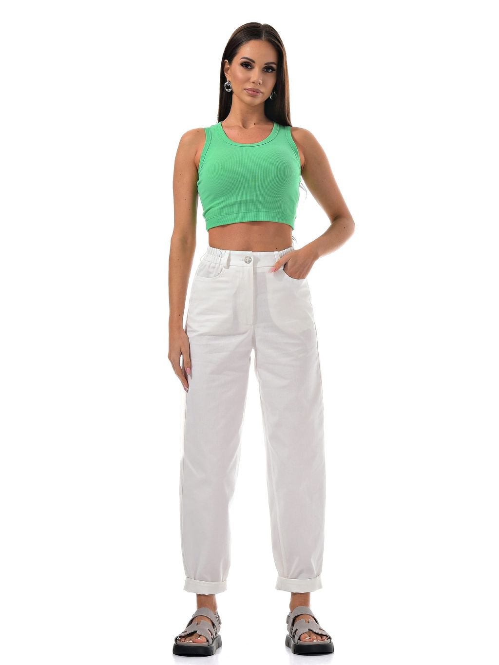 Хлопковые деним брюки - А+б коллекция фото 29