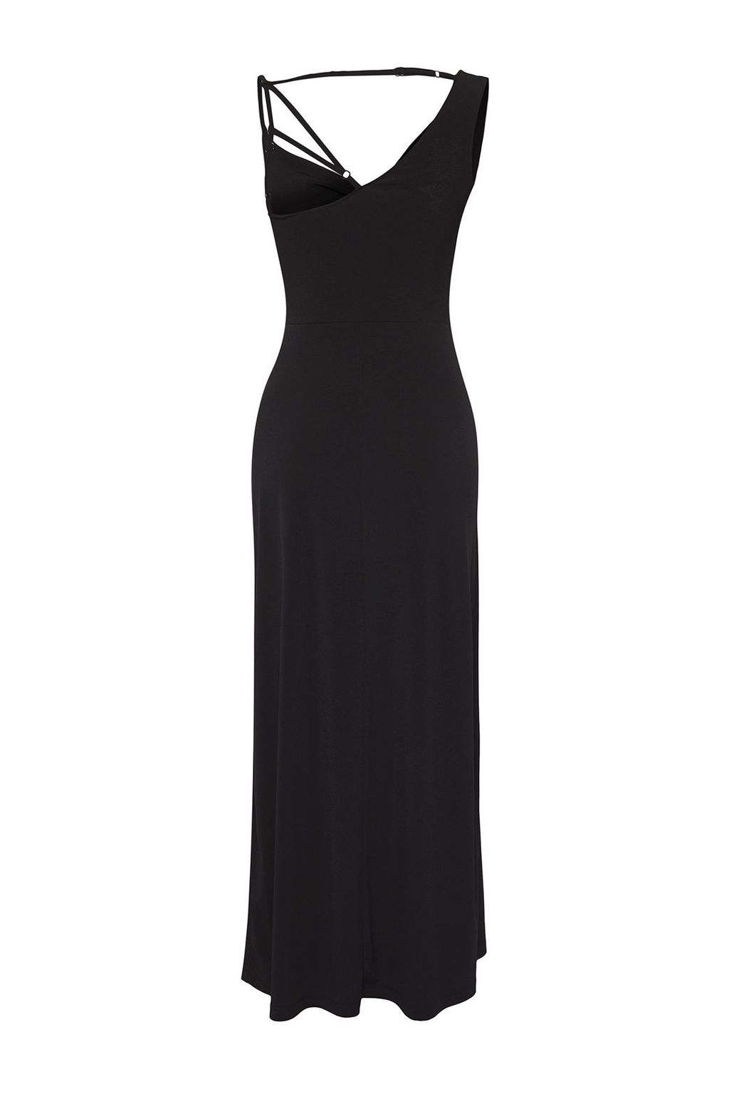 TRENDYOLMILLA Limited Edition Siyah S?rt Detayl? Bodycon Esnek Orme Elbise TWOSS25EL00509  фото 4