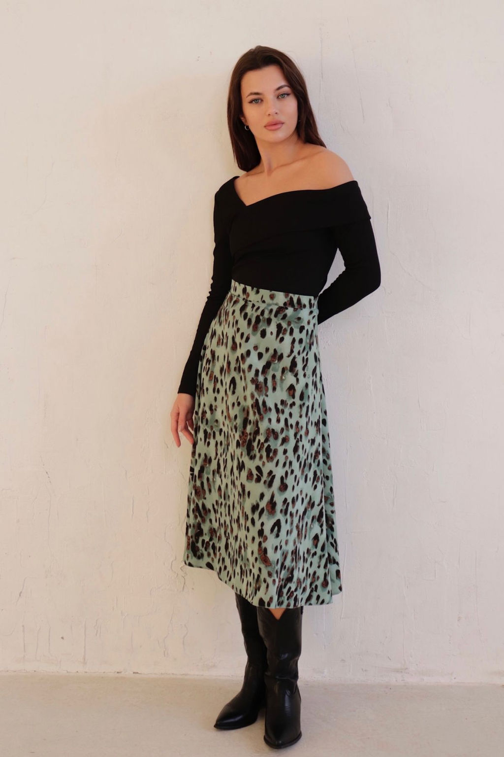 Юбка А-силуэта с принтом - Martichelli фото 5