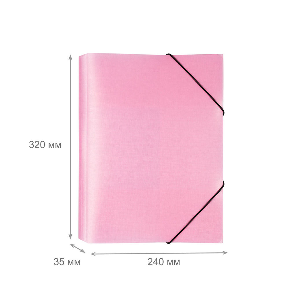 Expert Complete Trend ICEberries Папка на резинке A4 600 мкм 35 мм лён 1 шт. клубника EC210420073