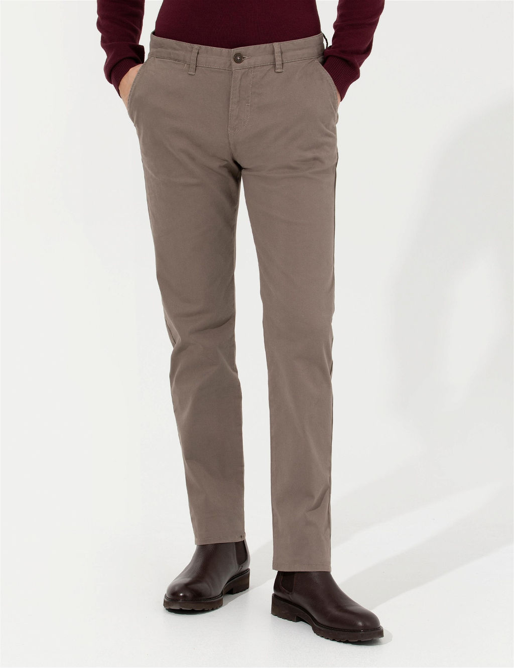 A__k Kahverengi Regular Fit Kanvas Pantolon - Pierre cardin фото 2
