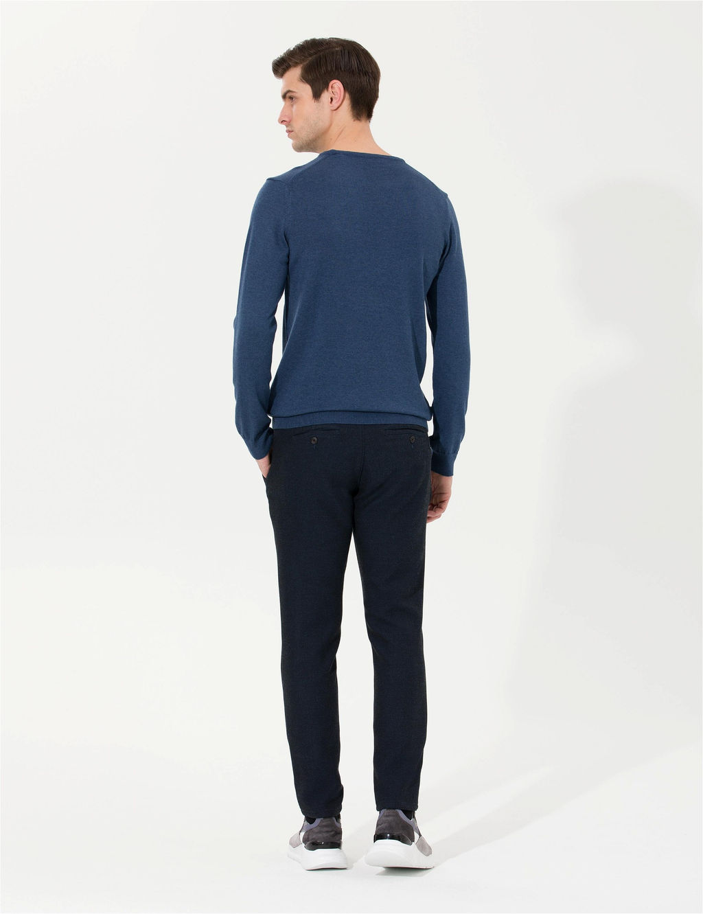 Lacivert Slim Fit Kanvas Pantolon - Pierre cardin фото 4