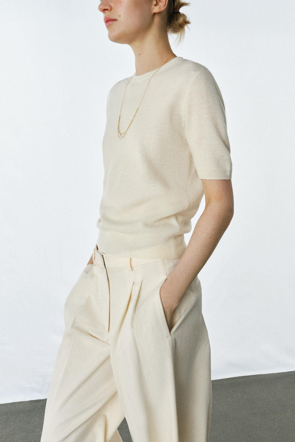 JERSEY 100% LANA MANGA CORTA / Crudo - Zara фото 4