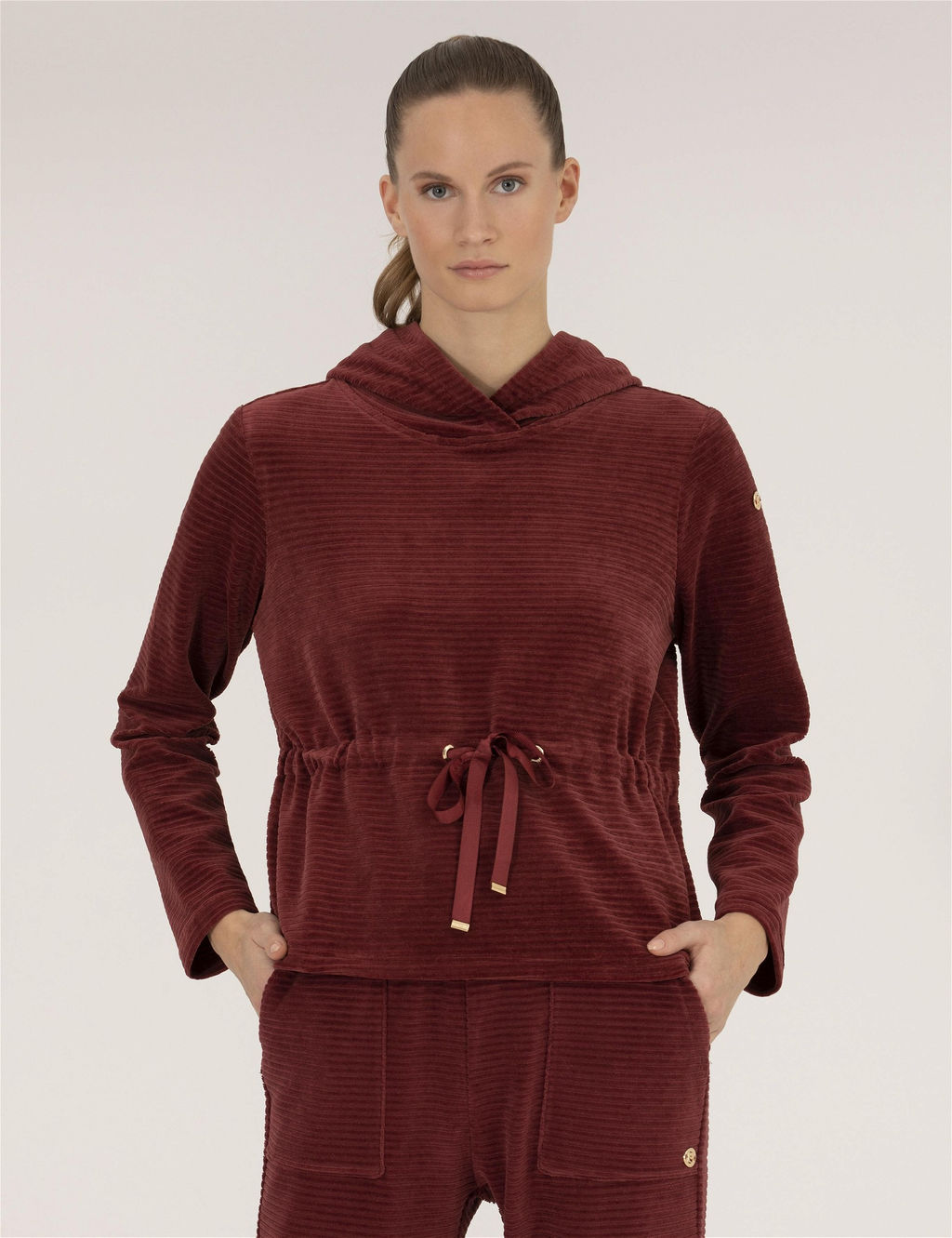 Bordo Comfort Fit Kap__onlu Sweatshirt