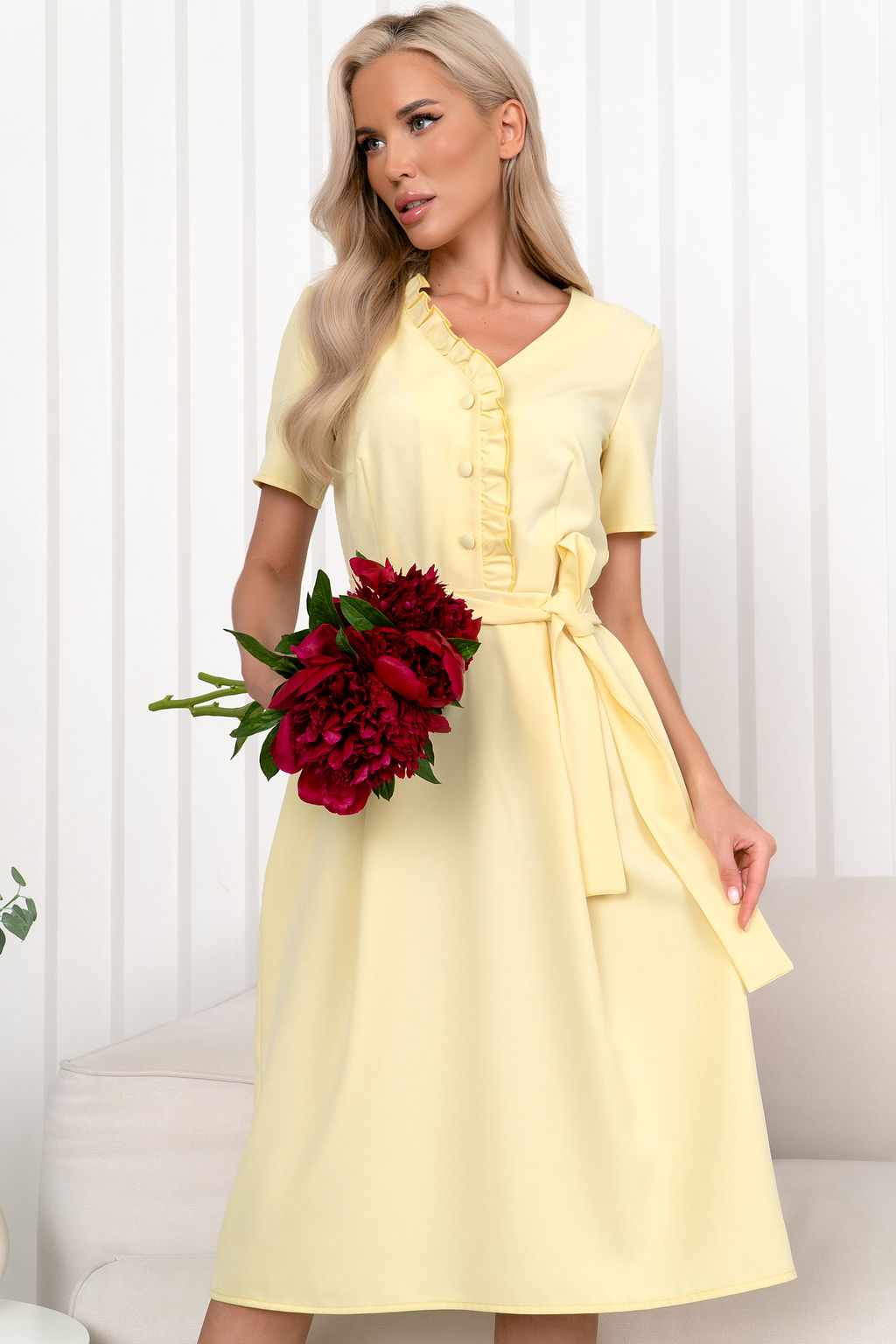Платье Open Style 6845 желтый