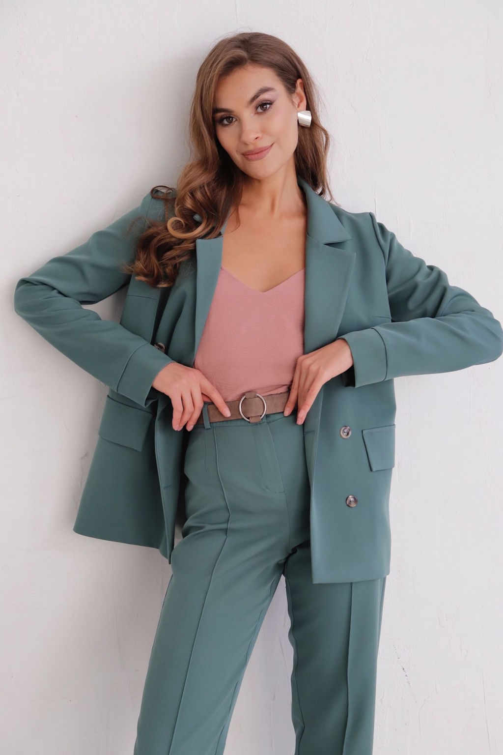 Костюм брючный в пыльном зелёном - Martichelli фото 4