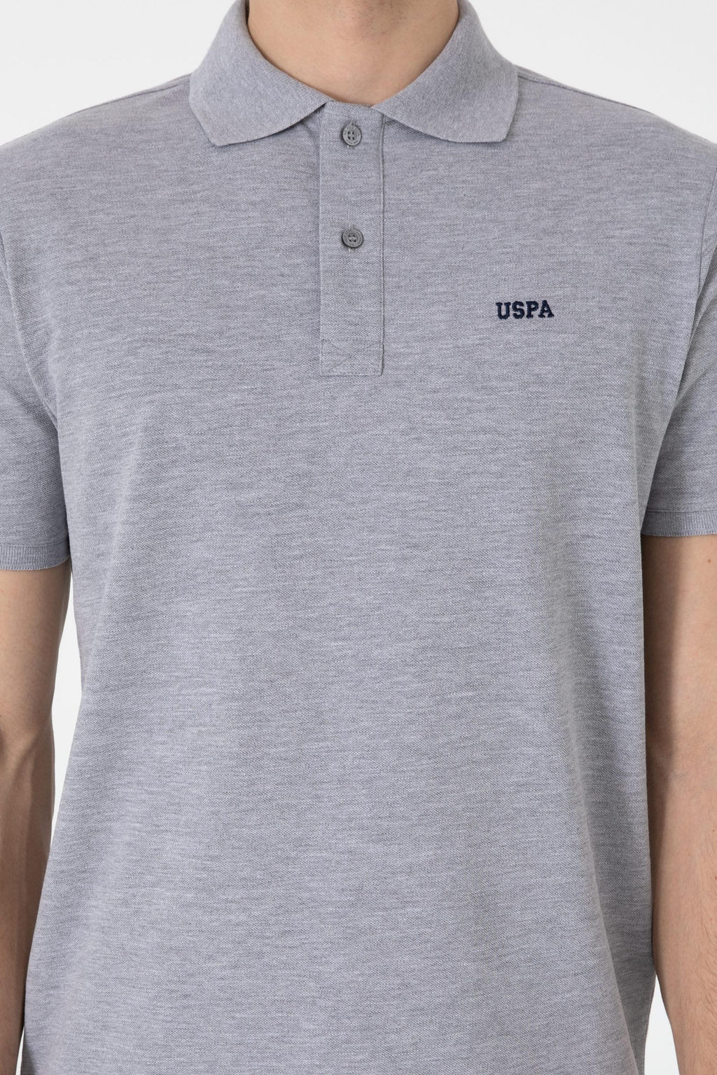 Erkek Regular Fit Polo Yaka Gri Melanj Basic Ti__rt Sepette S_rpriz _ndirim - U.s. polo assn фото 6