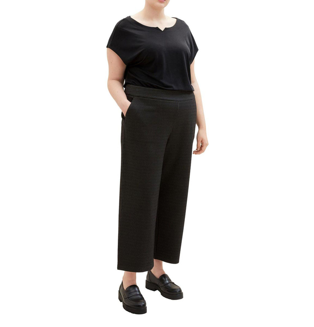 Брюки кулот, черно-серые - Tom tailor фото 5