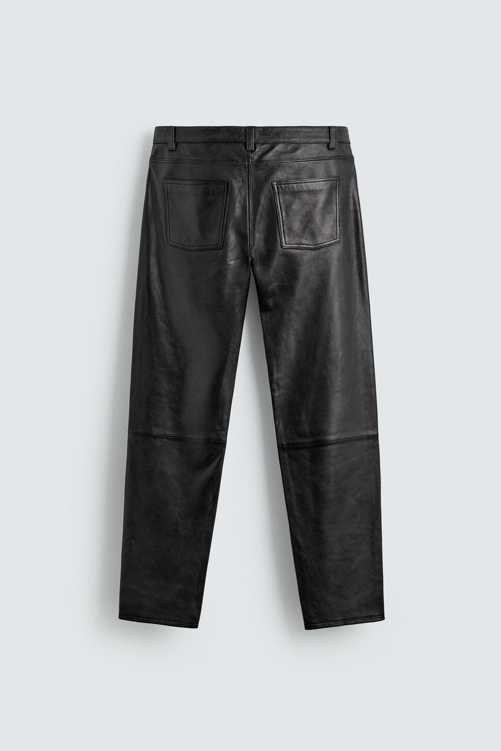 LEATHER SLIM FIT TROUSERS - Zara фото 8