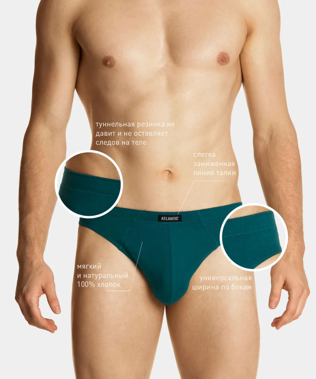 5SMP-002 Трусы спорт Five Solid 2 - набор 5 шт. индиго + хаки + красный + голубой + графитовый - Atlantic фото 11