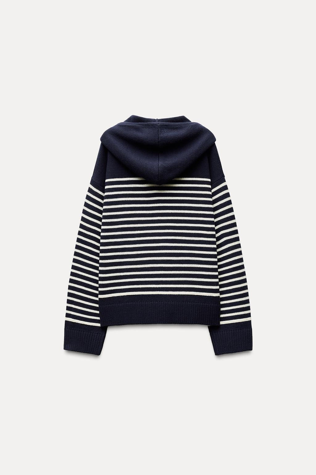 STRIPED KNIT HOODIE - Zara фото 5