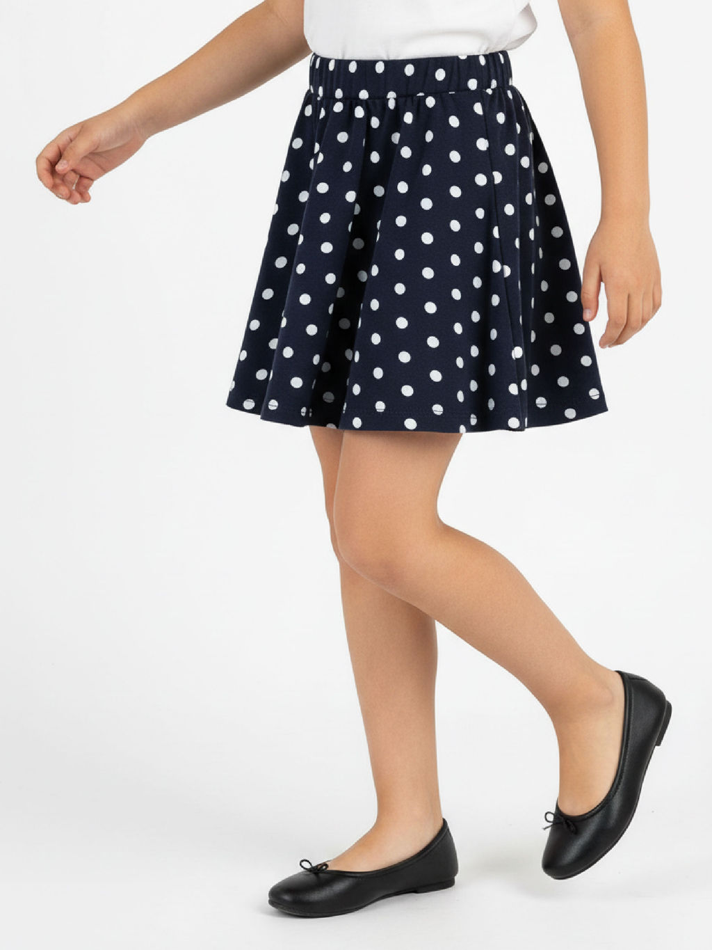 Юбка для девочки UD 1218 синий в горох - Mini maxi фото 4