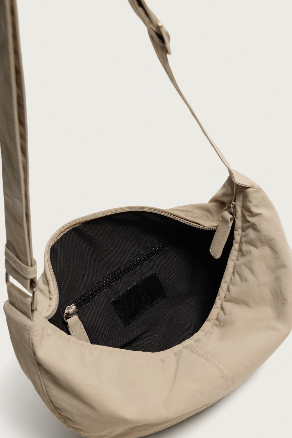 BOLSO HOMBRO NYLON S / Blanco Hueso - Zara фото 4