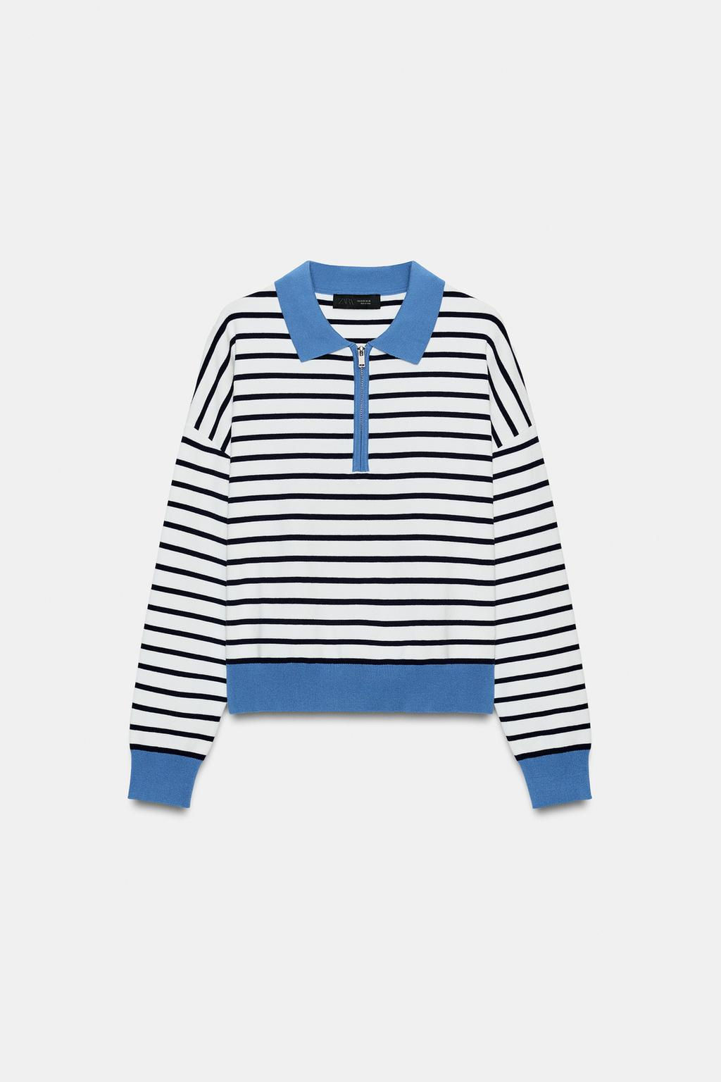STRIPED KNIT POLO SHIRT - Zara фото 6
