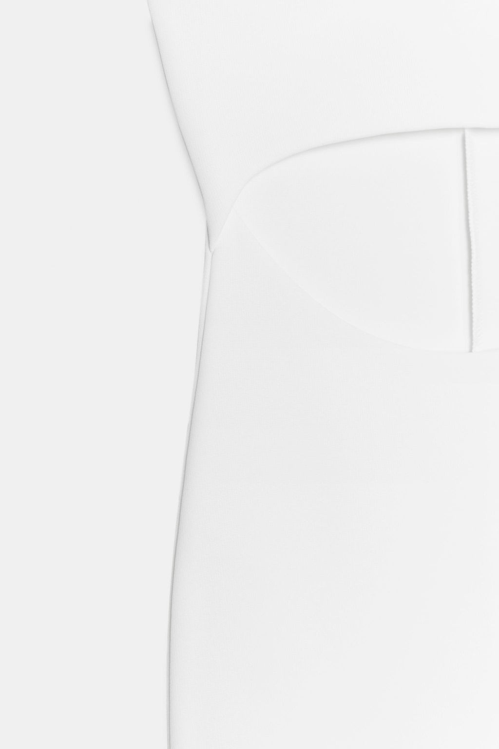 VESTIDO MIDI CUT OUT PUNTO STRETCH / Blanco - Zara фото 8