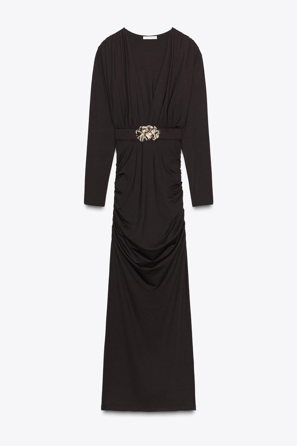 POLYAMIDE DRESS WITH HARDWARE BELT - Zara фото 7