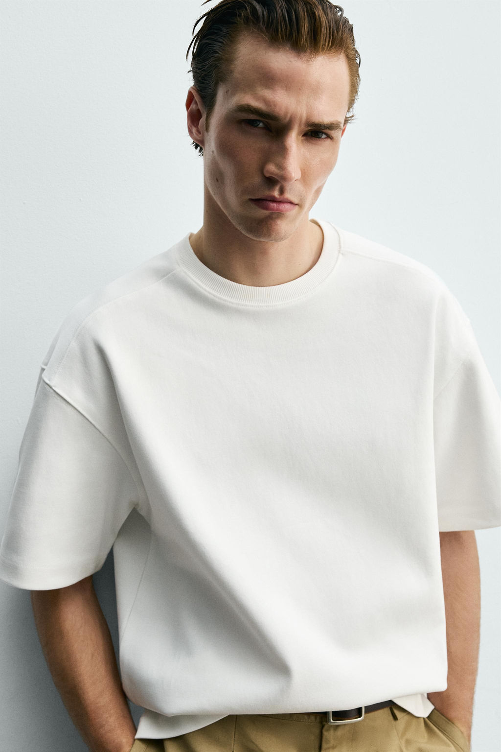 SUDADERAI NTERLOCK RELAXED FIT / Blanco - Zara фото 5