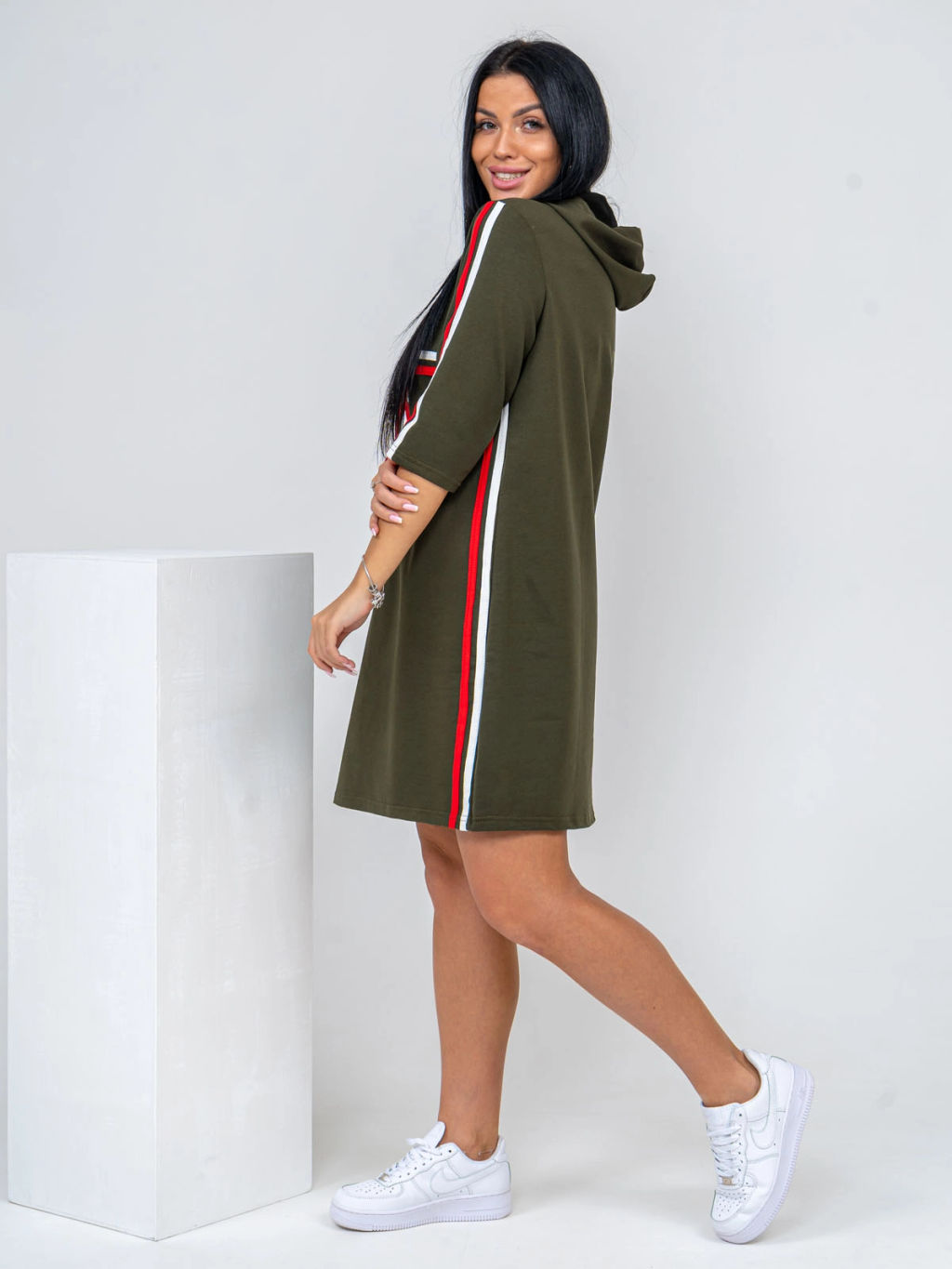 Платье женское, цвет хаки