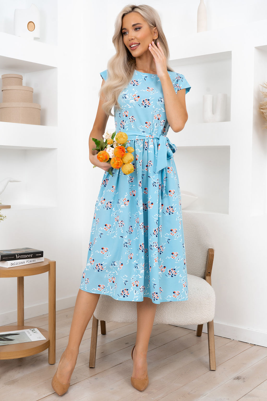 Платье Open Style 6734 голубой