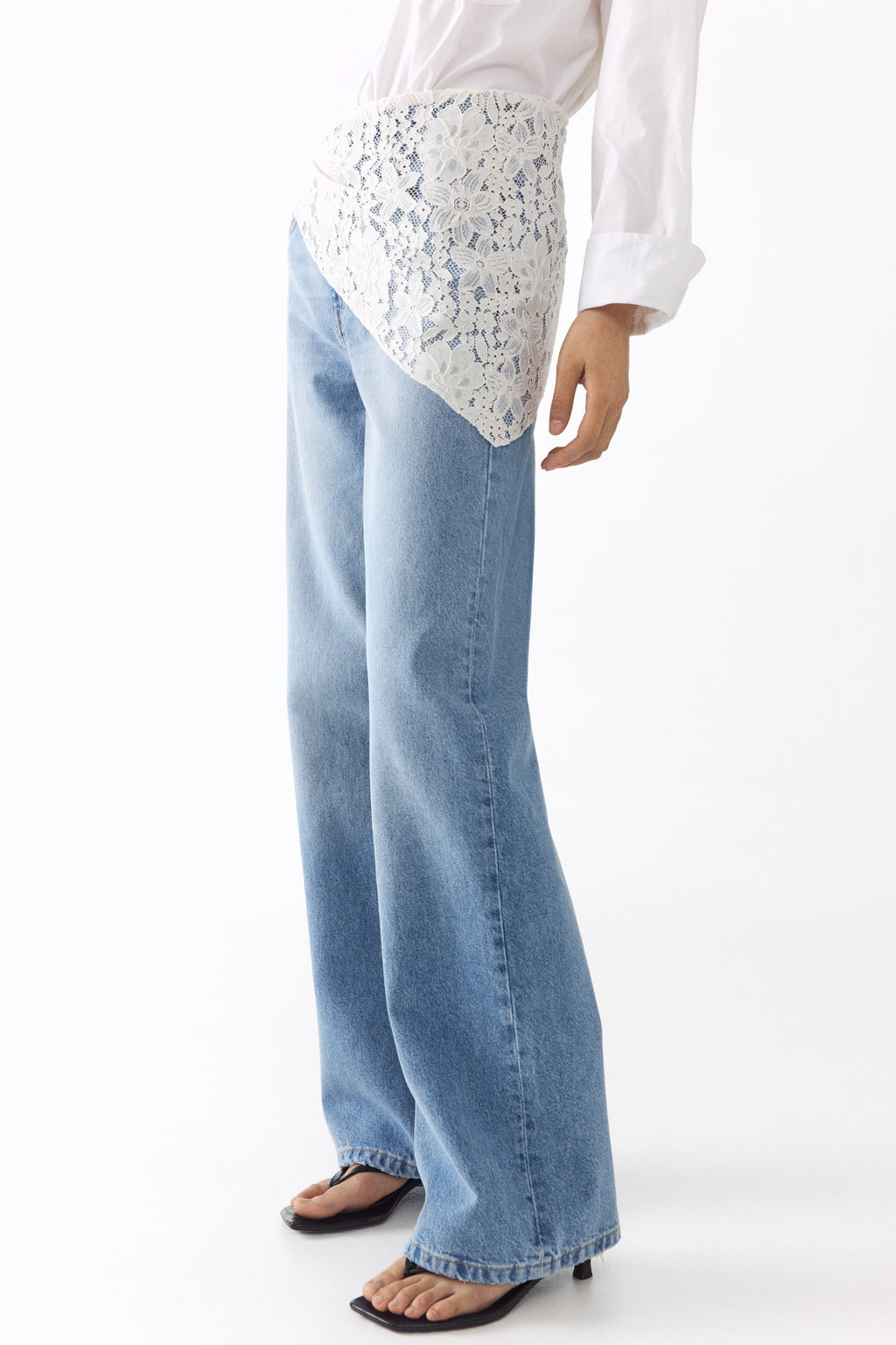Vaquero con fular Straight High Waist - H&m фото 9