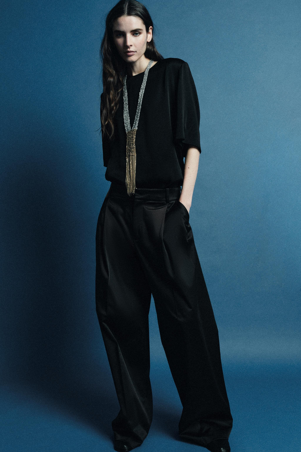 ZW COLLECTION TOP WITH SHOULDER PADS - Zara фото 6