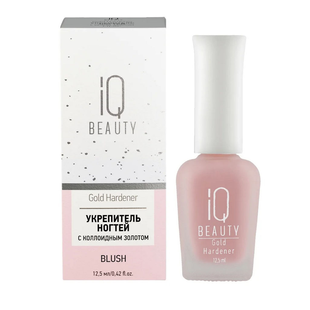 IQ Beauty Укрепитель для ногтей с коллоидным золотом / Gold Hardener Blush, 12,5 мл  фото 6