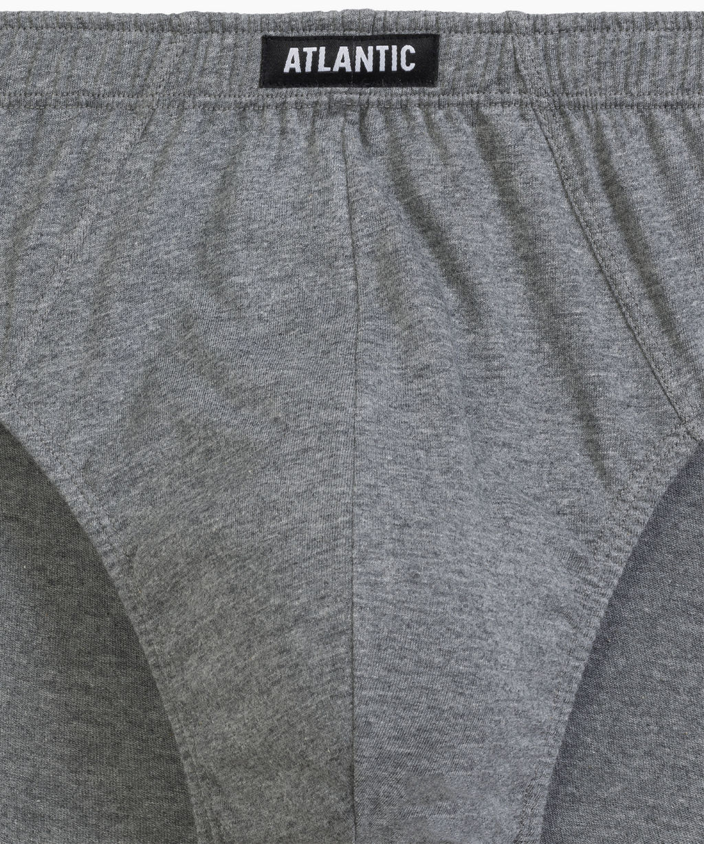 ATLANTIC 3BMP-006 Трусы классика Basic - набор 3 шт. черный + серый меланж + темно-серый меланж  фото 6