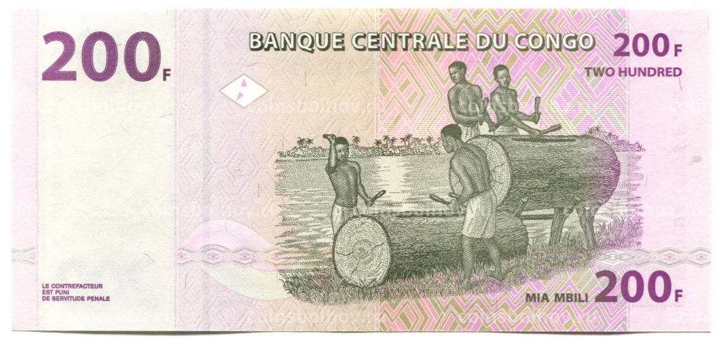 Банкнота 200 франков 2013 года Конго