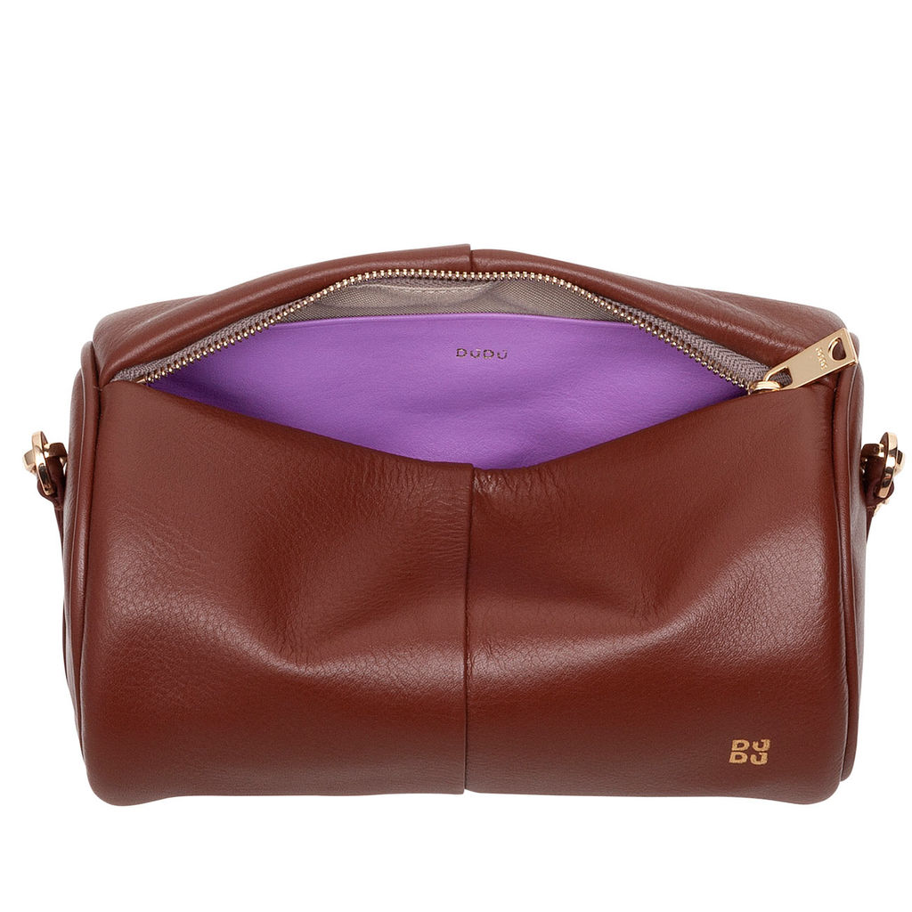 Итальянская кожаная сумка DuDu Bags серии Abigail | шоколадный - Dudubags фото 3