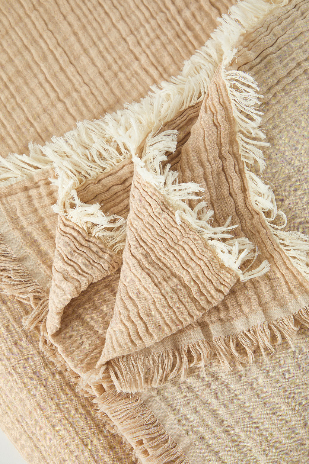 Trendyolmilla Home Bej Muslin Puskullu Cift Taraftl? Kullan?labilir Cift Kisilik Yatak Ortusu TPHSS25CYO00000  фото 8