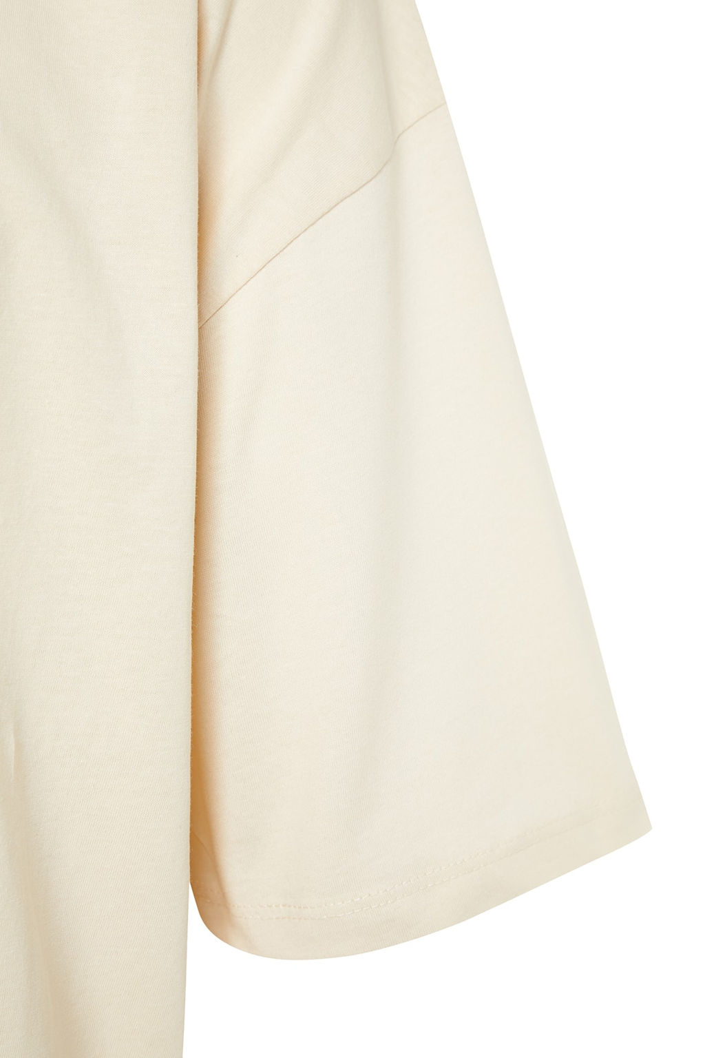 Bej Oversize/Genis Kesim %100 T-Shirt TMNSS22TS0318