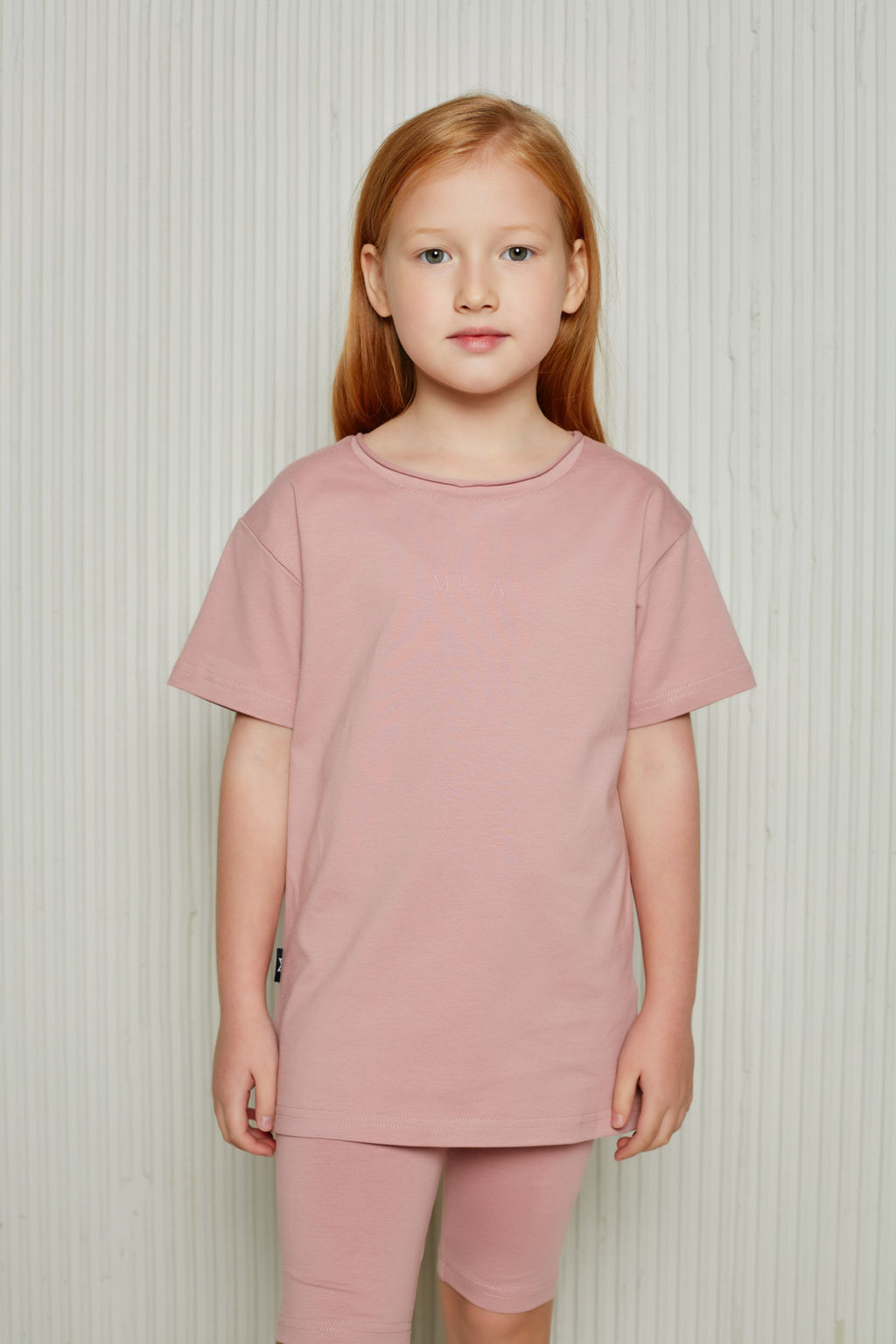 Футболка BASIC LINE из мягкого трикотажа пенье пудровая - Miza фото 11