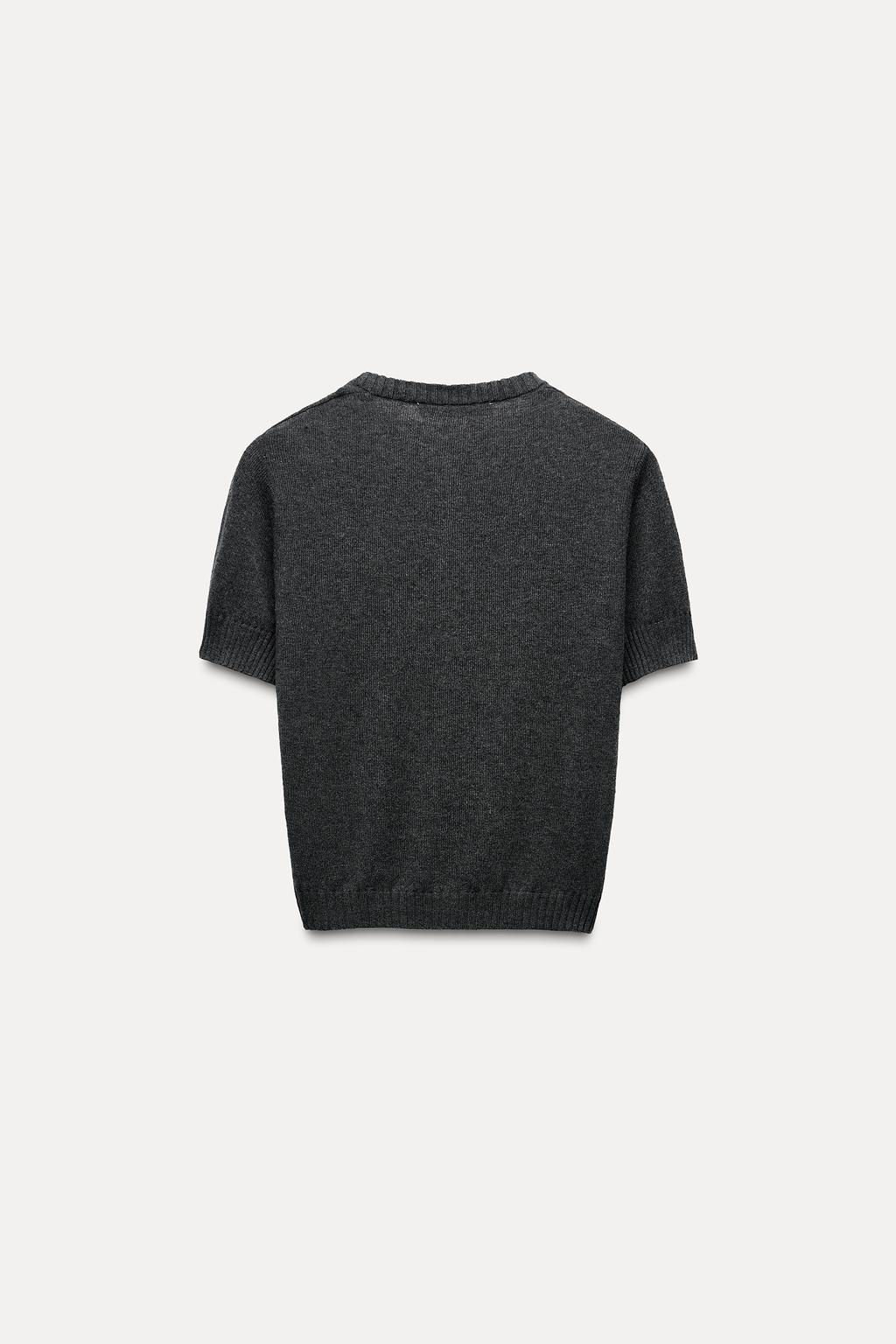 BASIC PLAIN SHORT SLEEVE KNIT CARDIGAN - Zara фото 10