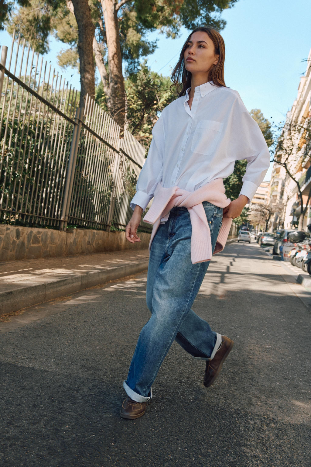 Z.07 RELAXED FIT HIGH-WAIST JEANS WITH TURN-UP HEMS - Zara фото 15