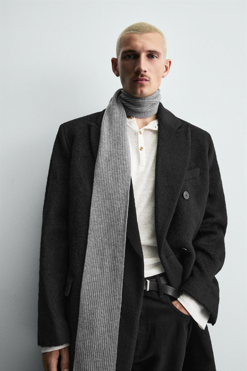 DOUBLE-BREASTED WOOL COAT - Zara фото 5
