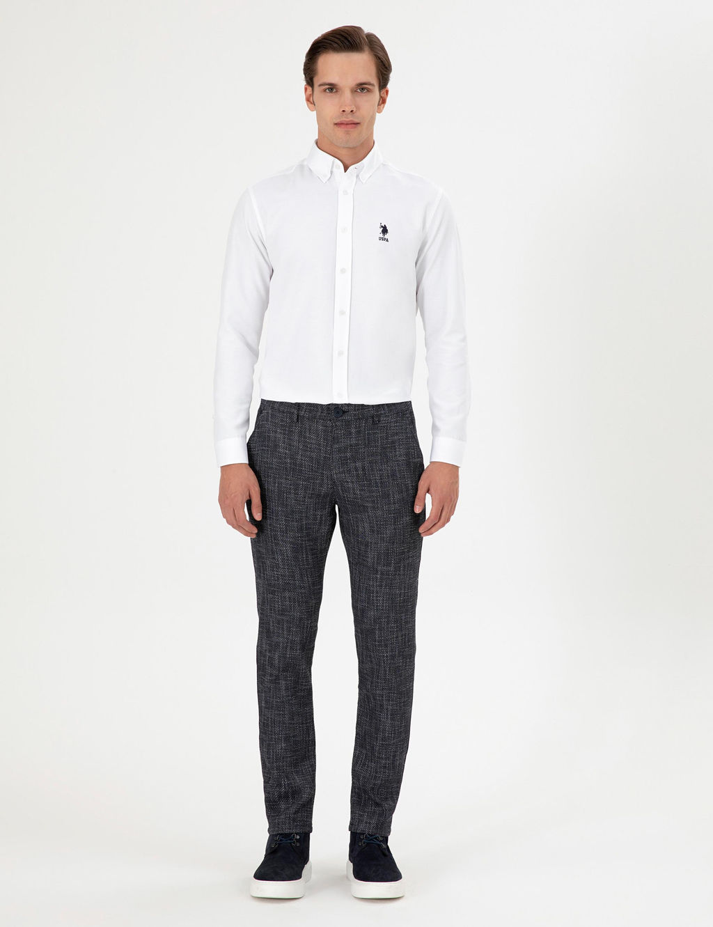 Мужские темно-синие брюки из плотной ткани - U.s. polo assn фото 7