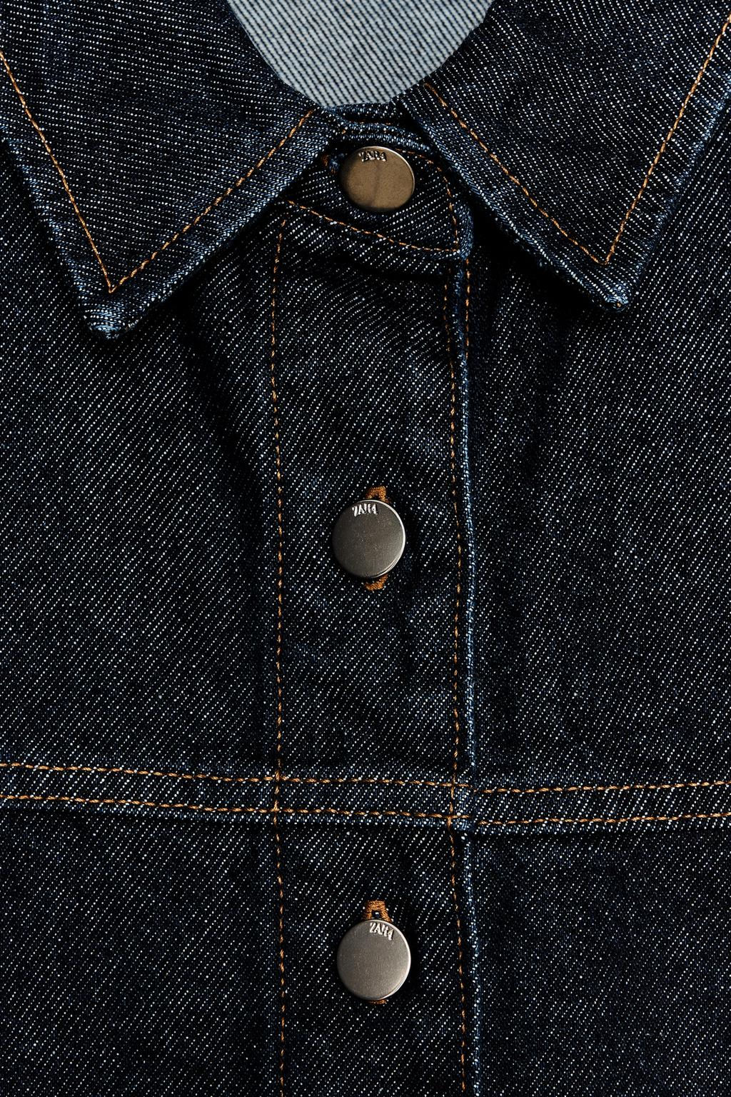 Z1975 DENIM JACKET WITH POCKETS - Zara фото 15