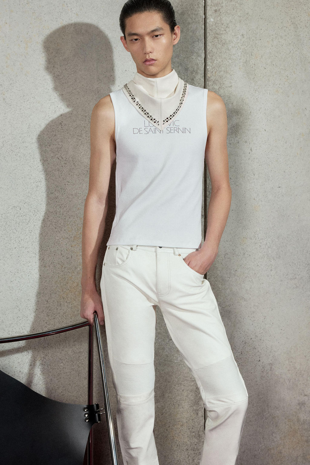 RHINESTONE LOGO TANK TOP LUDOVIC DE SAINT SERNIN x ZARA