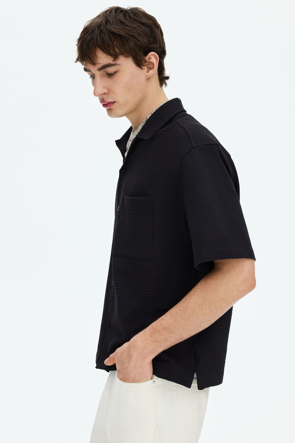 Camisa resort gofrada Relaxed Fit - H&m фото 5
